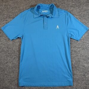 Royal & Awesome Men's Small Blue Short Sleeve Golf Polo Stretch Shirt